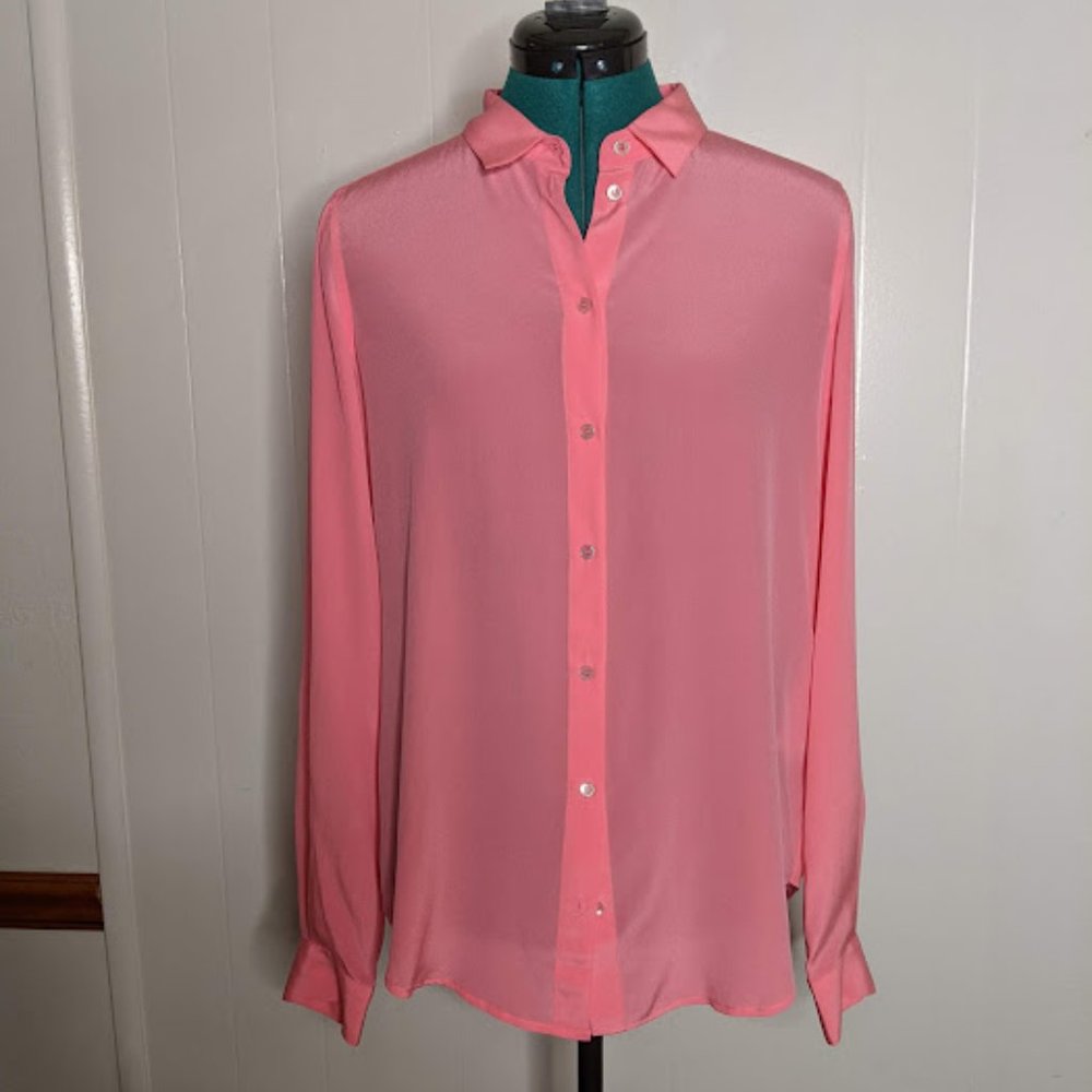 L.K.Bennett Silk Long Sleeve Shirt. Size 6.